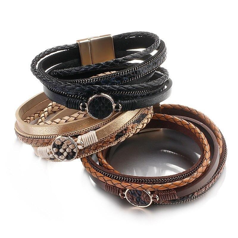 Leather Snake Bracelet | Snakes Jewelry & Fashion
