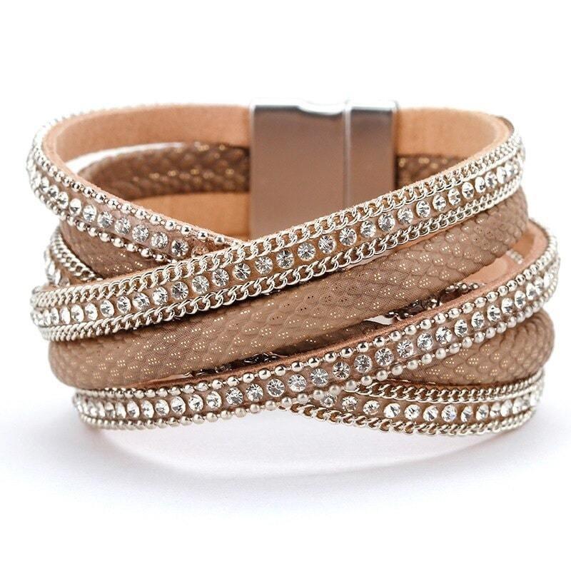Brown Leather Bracelet | Snakes Jewelry & Fashion