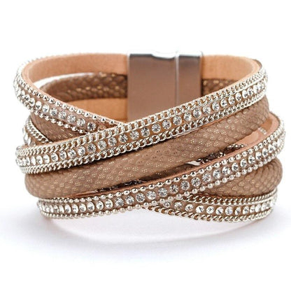 Brown Leather Bracelet | Snakes Jewelry & Fashion
