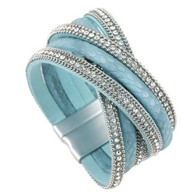 Blue Leather Bracelet | Snakes Jewelry & Fashion