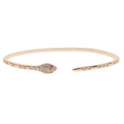 9ct Gold Snake Bracelet With Ruby Eyes | Snakes Jewelry & Fashion