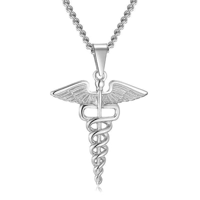 Caduceus Necklace | Snakes Jewelry & Fashion