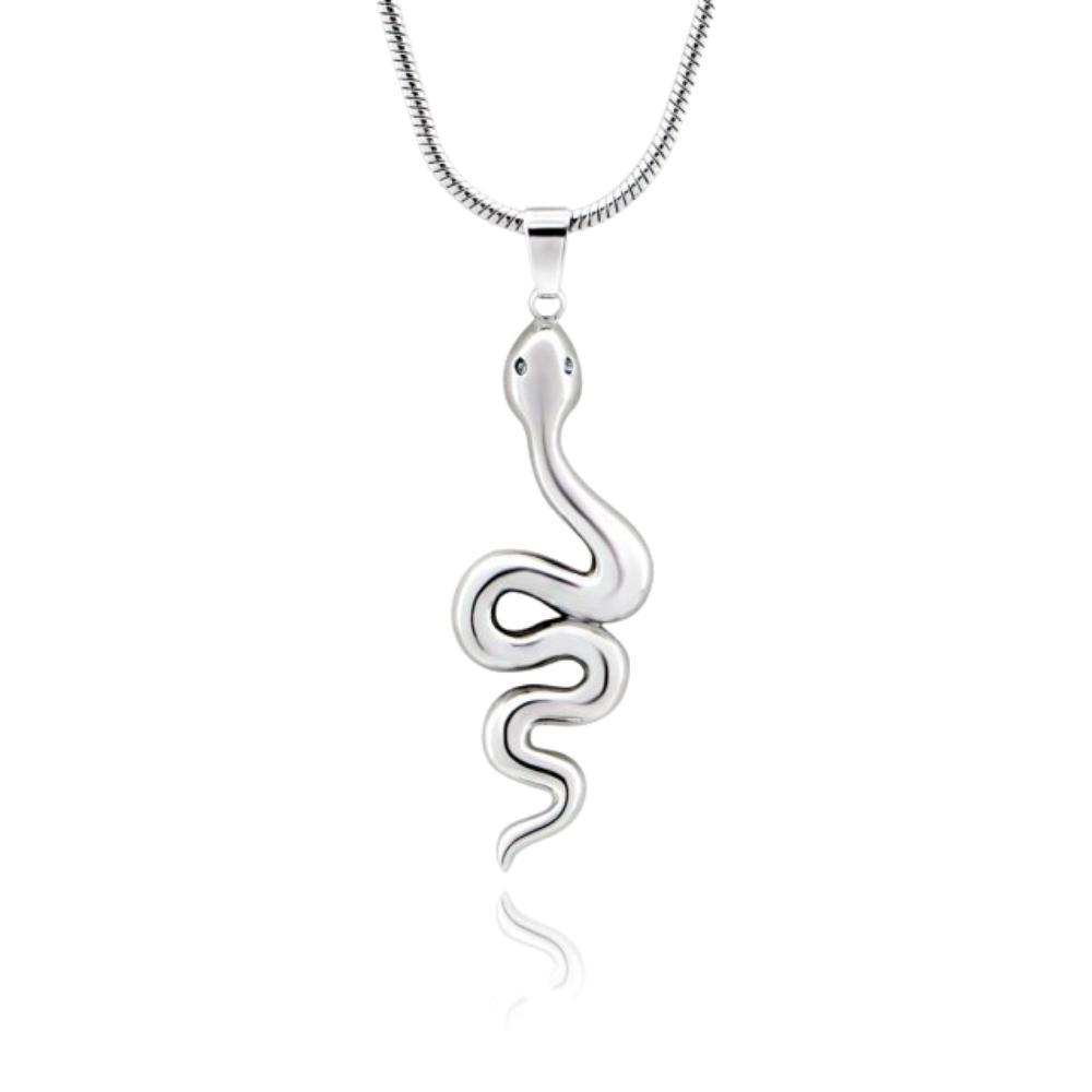 Silver Plated Snake Chain Necklace | Snakes Jewelry & Fashion