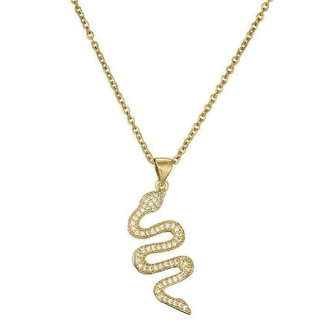 Snakeskin Gold Necklace | Snakes Jewelry & Fashion