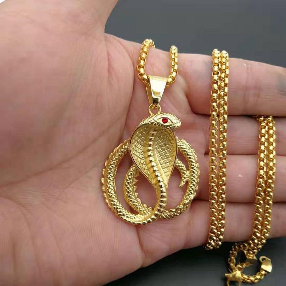 Gold Plated Snake Chain Necklace | Snakes Jewelry & Fashion