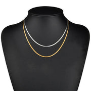Flat Snake Chain Necklace Solid Gold | Snakes Jewelry & Fashion