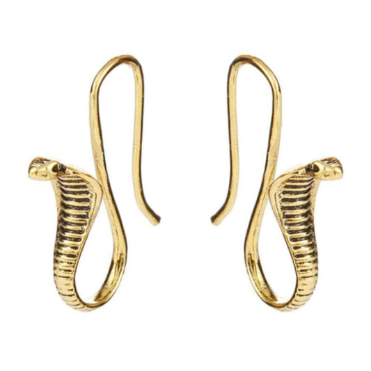 Gold Cobra Earrings | Snakes Jewelry & Fashion