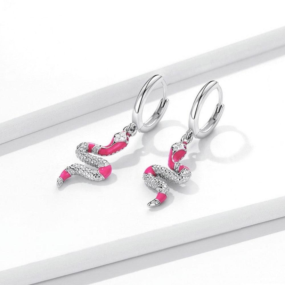 Pink Snake Earrings | Snakes Jewelry & Fashion