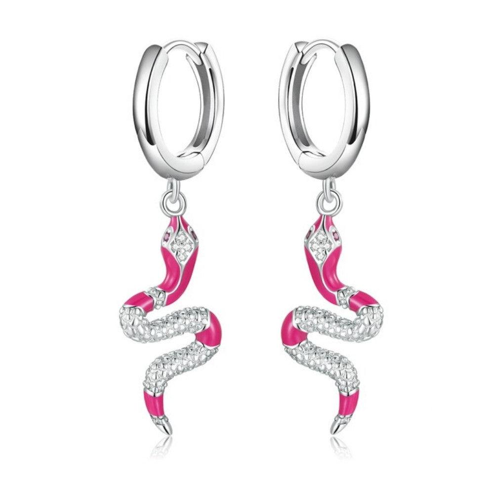 Pink Snake Earrings | Snakes Jewelry & Fashion